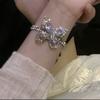 Pulsera de Circonita Super Flash estilo Coreano para Niñas Nicho Versátil Diamante Completo Pulsera Estilo Apilado Exquisita Lujo Ligero Joyería de Alta Gama