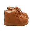 Zapatos de Algodón para Niñas 2026 Invierno Nuevo Carpincho Cabeza Grande Botas de Nieve para Niños Botas de Algodón Engrosadas con Felpa Zapatos de Pan