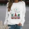 Sudadera con Estampado Navideño para Mujer_S Sudaderas Otoño Manga Larga_Yy