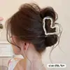 Presilha de cabelo flor de acetato simples e elegante para mulheres, novo modelo 2026, presilha para a parte de trás da cabeça, grampo para meio rabo de cavalo, presilha de tubarão