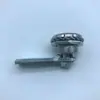 Cilindro de fechadura S com trava redonda MS705-1, posicionamento externo, cromo brilhante, fechadura cilíndrica, fechadura cilíndrica para gabinete de chassi