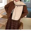 Bufanda de Punto Elegante de Color Sólido Mezcla de Lana para Mujer, Calentador de Cuello Versátil Cálido de Gama Alta para Estudiantes de Invierno Fabricante