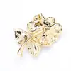 Broche Flor de Cristal Rosa Totalmente Cravejado de Diamantes de Luxo Exagerado de Alta Qualidade Broche de Lapela Robusto Elegante e Grandioso para Mulheres