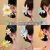 Pinza floral para el pelo de vacaciones en la playa, ambiente súper de hada, adecuada para tomar fotos, pinza para flequillo para mujer, pinza de pico de pato para flequillo lateral, accesorio para el cabello