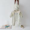 Macacão de Bebê Primavera Bebê Menina Renda Floral Macacão de Rastejar Macacão Doce de Princesa Recém-Nascido com Chapéu