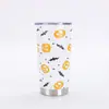 Taza de coche navideña transfronteriza de 20 oz taza de coche para estudiante deportiva termo portátil taza de cerveza con patrón de impresión 3D