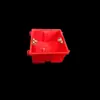 Caja de conexiones tipo 86 50PVC Rojo Azul Blanco color ensamblada retardante de llama perforación de interruptor oscuro hebilla de flor de ciruelo autoatornillante