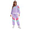 Fantasia de Halloween 80's retro disco hip hop esportes jaqueta calças terno masculino e feminino roupas de dança adulta