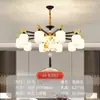 Lustre de madeira maciça e cobre puro estilo chinês novo para villa, luz principal para a sala de estar, de alta qualidade e elegante, adequado para iluminação de salões de pé-direito alto e duplex