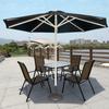 Aleación de Aluminio Cuadrado 2.4m Cordón de Hueso Columna Central Paraguas Tela de Poliéster 300D Impermeable y Protector Solar Paraguas de Suministro Parasol Fabricante