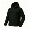 Chaqueta táctica softshell con capucha para hombre transfronteriza, impermeable, cortavientos, abrigo de trabajo funcional para exteriores con múltiples bolsillos