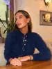 Nuevo Suéter Cardigan de Felpa de Manga Larga con Cuello Redondo de Botones, Estilo Dulce y Picante Europeo y Americano Transfronterizo, Ajustado, Otoño/Invierno 2026
