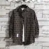 Camisa Xadrez Masculina Manga Longa Estilo Coreano Solta Tendência Bonita Tamanho Grande Jaqueta de Estudante Primavera e Verão Nova Camisa Masculina