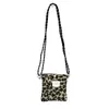 Bolsa de Almacenamiento Portátil con Estampado de Leopardo de Moda para Otoño e Invierno para Niñas, Linda Bolsa de Compras para Teléfono Móvil, Bolso Cruzado Versátil y Casual para el Trabajo