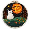 Ins Venta Caliente Halloween Fantasma Calabaza Decoración de Fieltro Colgante para Niños Dibujos Animados Poke Fieltro de Lana Agujado Bordado a Mano Poke