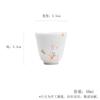 Taza de té de porcelana blanca con barro de jade Moji, pintada a mano con un adorable conejo, juego de té Kung Fu, taza individual para beber té, taza pequeña, taza de cerámica estilo lindo
