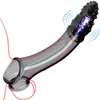 Anel Peniano Vibratório Sensual - Anel de Castidade de Silicone Cristal - Brinquedo Íntimo de Massagem para Casais