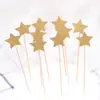 Decoración para Pastel Estrella de Cinco Puntas 3.5cm Papel Brillante Corazón Estrella de Cinco Puntas Topper de Cumpleaños Decoración