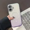 Funda magnética de succión con gradiente esmerilado IMD para teléfono móvil para Apple 16PROMAX tendencia 15 personalidad 13 agujero fino 12/11