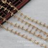 Joia DIY pulseira de pérola de vidro cristal retenção de cor 5,5*2,5m corrente de contas artesanal grampo de cabelo com franja B2157