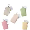 Cartera para Monedas Impermeable con Cremallera de Material de Buceo Personalizada Color Caramelo Resistente al Desgaste y a las Manchas Bolsa para Cosméticos con Dispensador de Gel Antibacterial Táctil de Material de Buceo