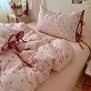 Producto de Exportación de Comercio Exterior Transfronterizo Nuevo 2026: Juego de Cuatro Piezas de Cojines con Estampado Fresco y Sencillo de Lazo, Serie Mariposa