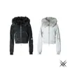 Moda Outono Nova Punk Dark Street Moletom com Capuz Gola de Pele Lavada Exportação Europeia e Americana Roupas