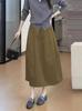 Vestido Nicho Japonês Flor Preta Botão Feminino Verão Novo Estilo Saia Aparência Slim Cobrindo Elegante Fashionável Saia Que Combina Com Tudo