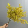Oro de Mil Capas 3 Ramas Sauce Dorado Decoración de Boda Decoración Suave Materiales Florales Materiales de Arreglo de Plantas Tianmen Dong Changzhi Songcao Hogar