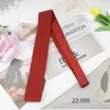Corbata en Stock, Corbata de Punto Plano, Versión Estrecha, de Lana, Casual Británico, Versátil, Estilo Universitario Femenino, Color Sólido, de Moda