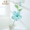 Ramas de flor de espuela de caballero tejidas a crochet, flores artificiales hechas a mano, arreglos florales para el hogar, recuerdos navideños al por mayor