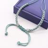 Acessórios de estilo étnico Peças com cabo GEM Cordão de linha de algodão Corda de mão Material de combinação de cores em espiral estilo nacional Pulseira tecida à mão