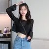 2025 Nuevo Verano Ropa Adelgazante Protección Solar Camiseta de Manga Larga para Mujer Holgada Corta Delgada Camisa Top Protección Solar