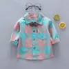 Camisa de Manga Larga para Niño Algodón Puro Delgada Primavera y Otoño Ropa Infantil Chaqueta Infantil Camisa de Dibujos Animados para Bebé