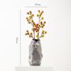 Jarrón Cerámico Grande Estilo Wabi-Sabi Shumen Lujo Accesible Sala de Estar Arreglo Floral de Gama Alta Flores Secas Flores Decoración de Escritorio Adornos