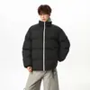 Jack Chuan Yang Invierno Nuevo Color Block Corta Estilo Kendall Chaqueta de Algodón para Hombre Holgada Engrosada Cálida Ropa de Algodón Exterior de Moda