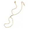 Nuevo producto: Pulsera de Cadena Minimalista con Cadena Entrelazada y Acentos de Estrella, Joyería de Mano Exquisita de Alta Gama para Mujeres