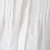 Ropa de Mujer Transfronteriza al por Mayor Estilo Europeo y Americano Verano Nuevo Elegante Camisa de Manga Corta Arrugada con Volantes Top de Color Sólido