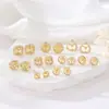 Pendientes DIY de Gama Alta Soporte para Perlas Aguja de Plata 925 Zirconia Cortada Accesorios de Material para Pendientes Caseros Fábrica Venta al por Mayor