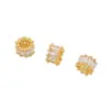 Paquete de Oro de 18K Colgante de Cuentas Cubo de Circonita Micro Hecho a Mano diy Cadena para Clavícula Cuentas de Transferencia de Circonita Colgante de Color