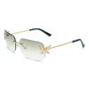 Gafas de Sol Retro Estilo Europeo y Americano Metálicas Y2K Sexy Mariposa Diamante Gafas de Sol para Mujer Forma Cóncava para Foto