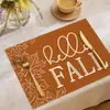 Temu Alfombrilla Decorativa de Otoño para Acción de Gracias Estampado de Calabaza Vajilla Esterilla Aislante Simple y Versátil Alfombrilla de Mesa para Comedor Occidental