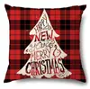 Funda de almohada navideña Transfronteriza Amazon Decoración del hogar Estilo europeo Lino sintético Funda de cojín para sofá Funda de almohada para vacaciones de Navidad