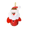 Decorações de Natal pingente de feriado pingente de árvore de Natal com Sino pequeno pingente presente de Natal boneca segurando Sino
