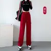 Calças de Trabalho Cinzas para Mulheres, Novo Estilo Primavera 2026, Calças Esportivas Casuais Petite, Forradas com Fleece, Calças Largas Soltas para Mulheres