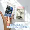 Álbum de Tarjetas de Hojas Sueltas Transparente de Alta Definición de 6 Agujeros A7 Páginas Interiores No Estándar Bolsa de Almacenamiento con Adhesivo de Recarga para Álbum de Fotos de Dos Compartimentos