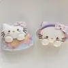 Collar de Gato KT de Algodón Hecho a Mano Tridimensional Lindo de Dibujos Animados Estilo Coreano para Niños, Cordón de Tela Versátil, Colgante, Accesorios para Niñas