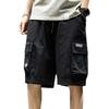 Bermudas Cargo Funcionales Retro de Estilo Japonés para Hombre Verano Moderno Marca Pantalones Cinco Cuartos Negro Deportes Casual Pantalones Talla Grande
