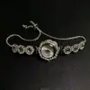 Relógio Vintage com Cordão Ajustável Totalmente Cravejado, Pulseira Estilo Retro de Luxo Leve, Versátil para o Trabalho e Uso Diário