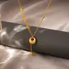 Moderna Cadena para Clavícula Popular en Transmisión en Vivo Buda Gordito de Paz y Alegría Collar Dorado con Cadena Versátil de Estilo Chino Nuevo de Lujo Ligero de Alta Gama